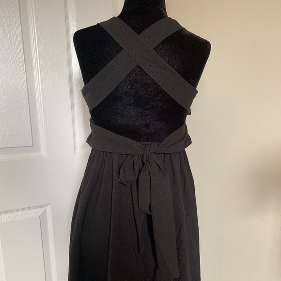Criss Cross Tie Back Shirred Cami Dress - Picture 5 of 7